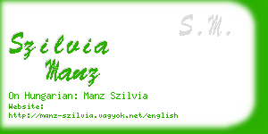 szilvia manz business card